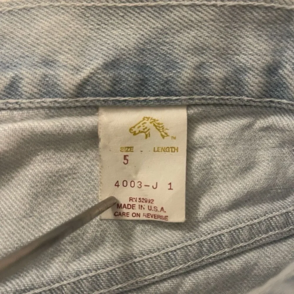 Vintage Jordache Jean‎ Stone Shorts Size 5 Made In USA Womens